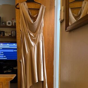 Cider Asymmetrical Cream Dress